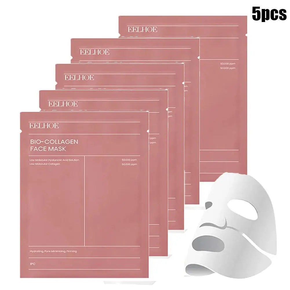 1/4pcs /16 PCs Bio Collagen Face Mask Shrink Pores Deep Hydrating Overnight Mask Moisturizing Refreshing Brightening Face Skin Care