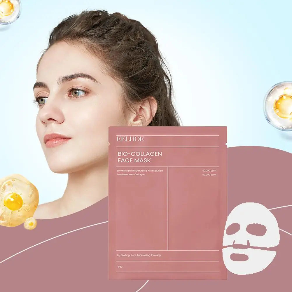 1/4pcs /16 PCs Bio Collagen Face Mask Shrink Pores Deep Hydrating Overnight Mask Moisturizing Refreshing Brightening Face Skin Care