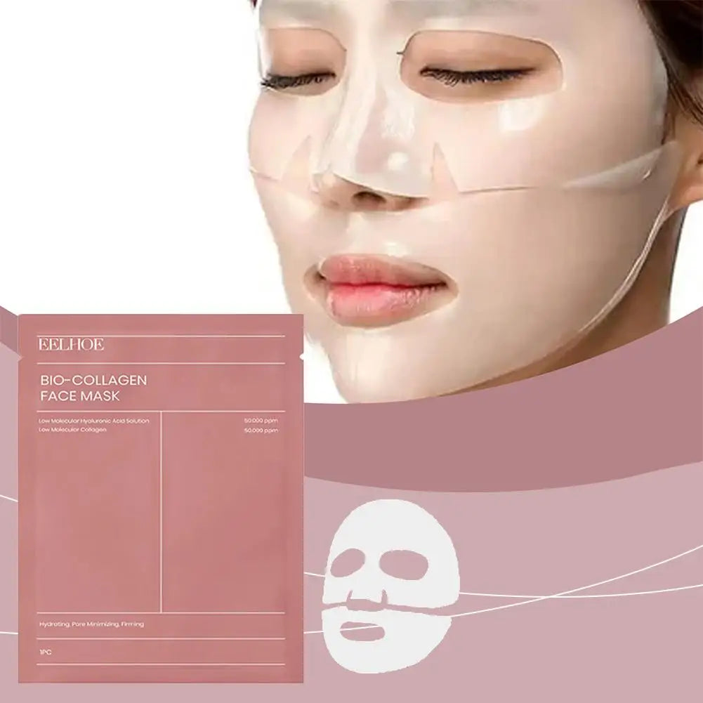 1/4pcs /16 PCs Bio Collagen Face Mask Shrink Pores Deep Hydrating Overnight Mask Moisturizing Refreshing Brightening Face Skin Care