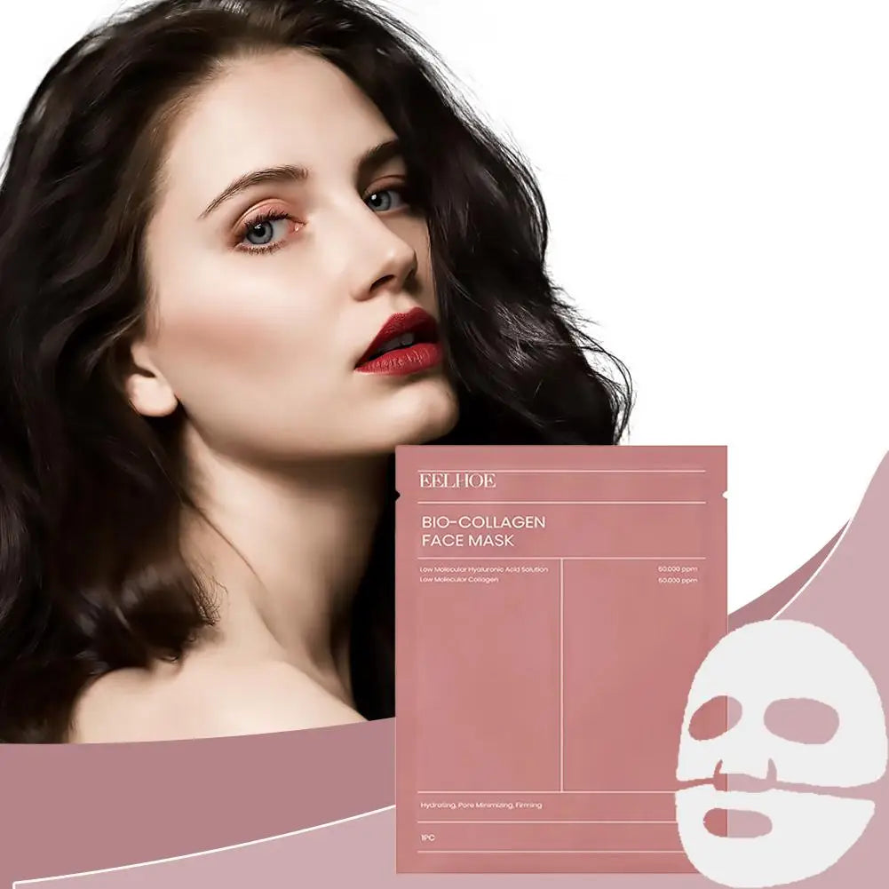 1/4pcs /16 PCs Bio Collagen Face Mask Shrink Pores Deep Hydrating Overnight Mask Moisturizing Refreshing Brightening Face Skin Care
