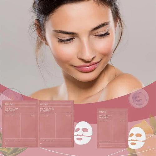 1/4pcs /16 PCs Bio Collagen Face Mask Shrink Pores Deep Hydrating Overnight Mask Moisturizing Refreshing Brightening Face Skin Care